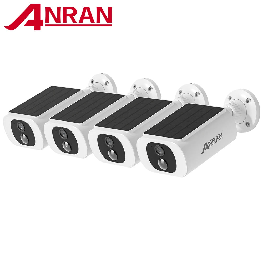 ANRAN 2K Solar Wireless Outdoor Security Camera 4-Pack