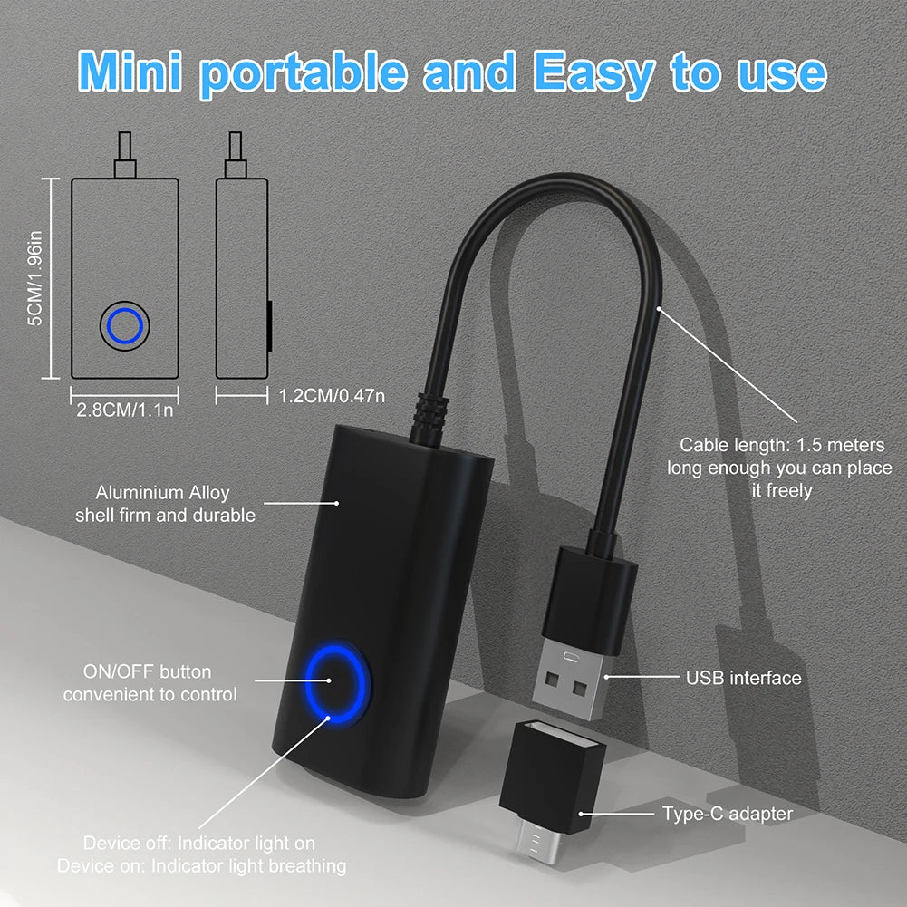 Simulateur de déplacement de souris USB avec interrupteur marche/arrêt
