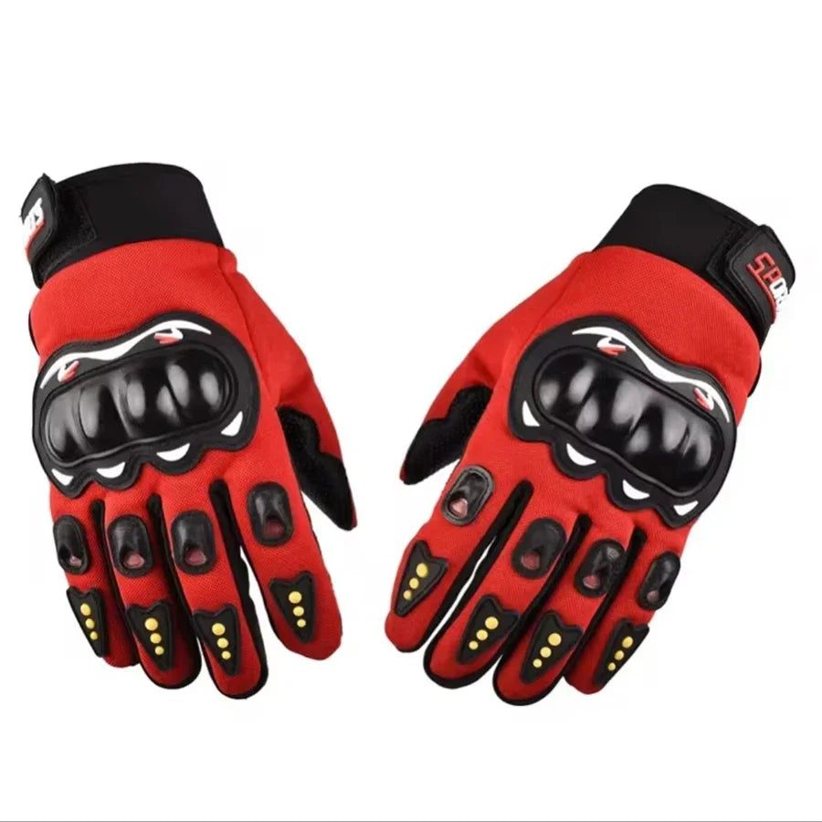 Handschoenen met volledige vingers, zwart, blauw of rood