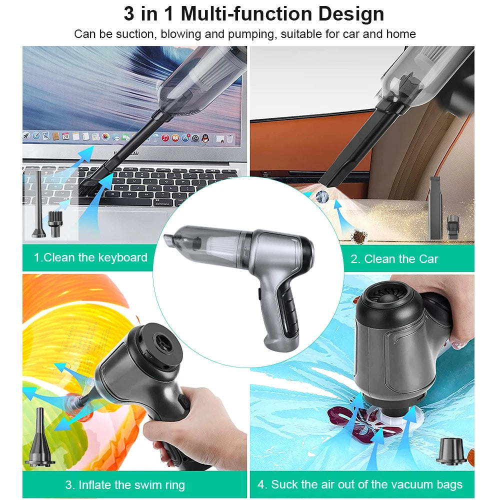 Cordless Handheld Car Vacuum and Blower, Basic or Pro