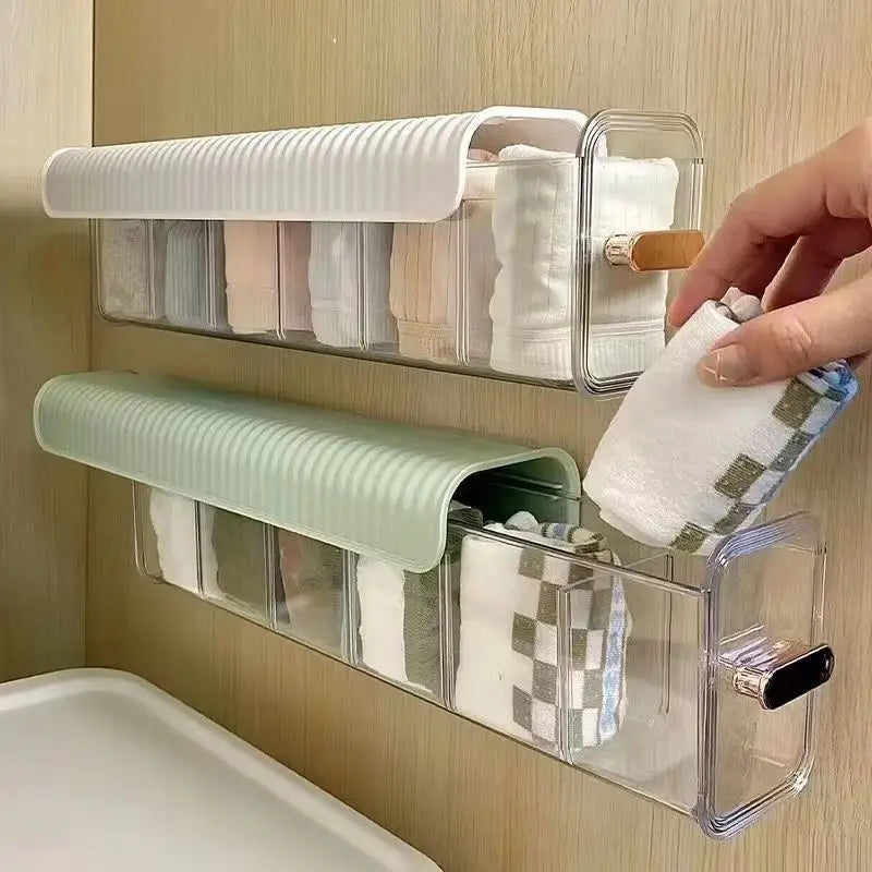 Six-Compartment Cable Storage Box with Lid