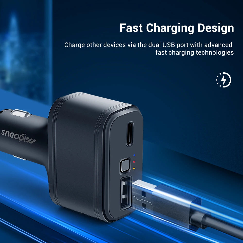 4G GPS Tracker Mini MiCODUS MV77G Cigarette Lighter Vehicle GPS Tracking Wireless Car Charger SOS Fast Charging Voice Monitor