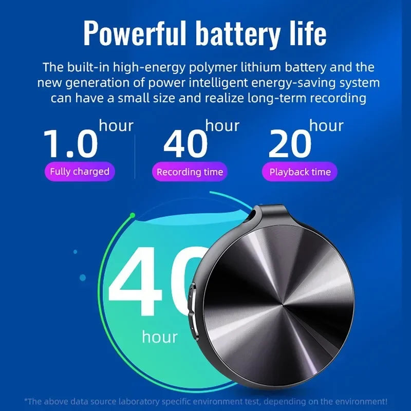 64GB Mini Voice Recorder 4GB 8GB 16GB HD Noise Reduction Audio Record Activated Portable Dictaphone Support OTG MP3 Player