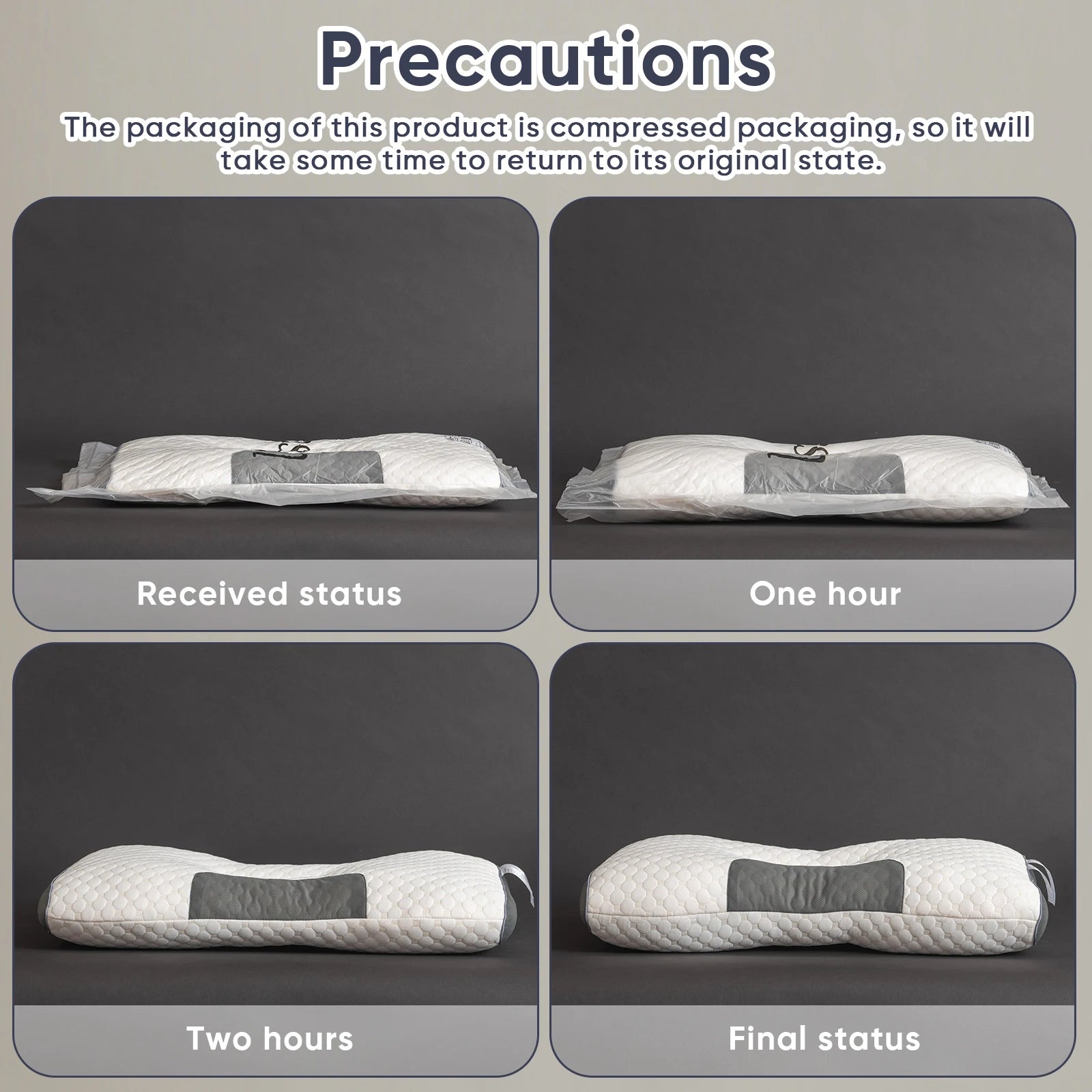 Adjustable Ergonomic Neck Support Pillows (2-Pack) for Comfort