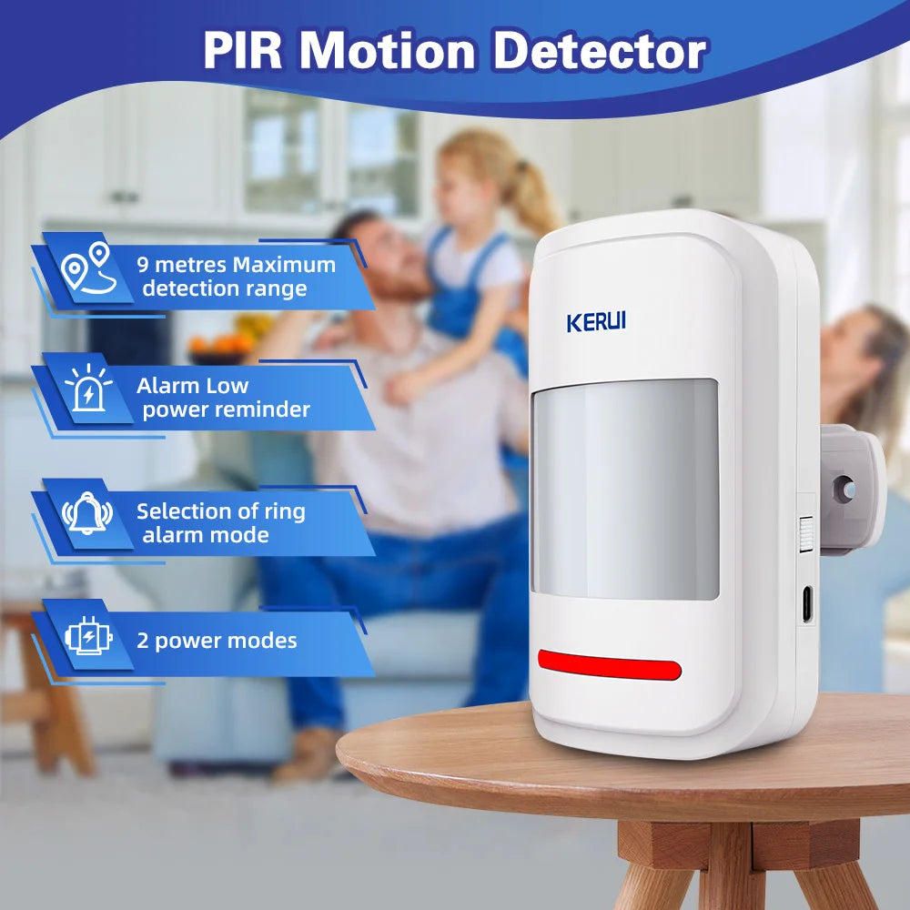 KERUI Wireless PIR Motion Sensor Alarm with Remote, 433MHz