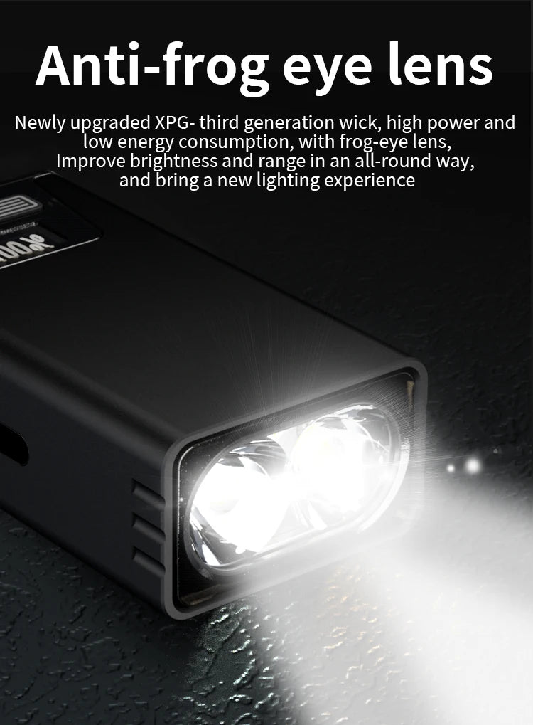 Lanterna de trabalho LED recarregável com visor digital