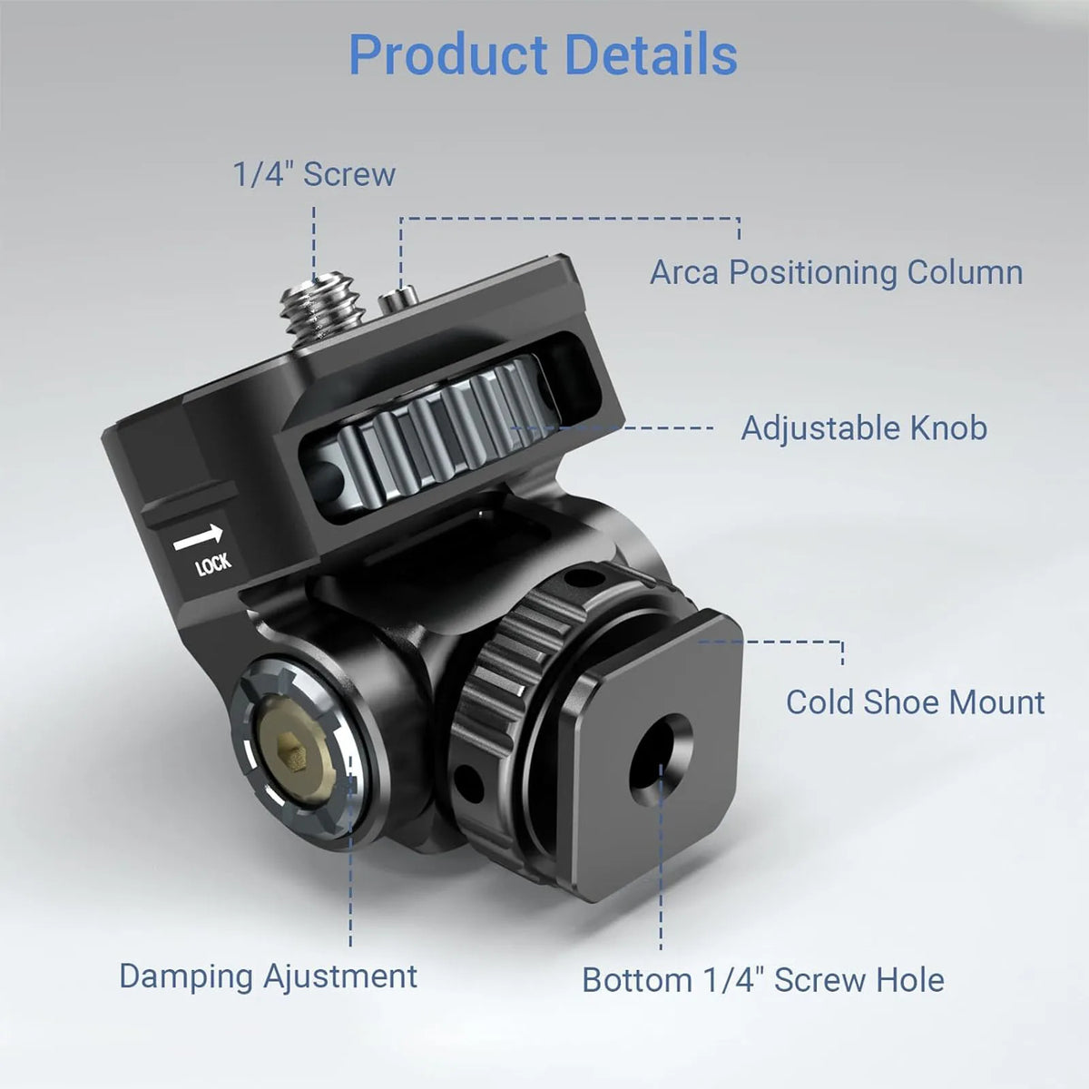 Camera and Phone Ball Head - Mount Options