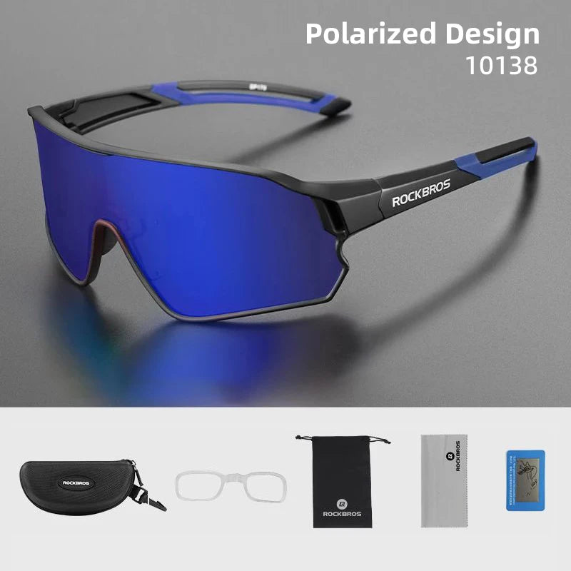 Occhiali da ciclismo ROCKBROS polarizzati MTB Strada UV400 Protezione solare per bicicletta Leggeri Unisex Attrezzatura sportiva per bici