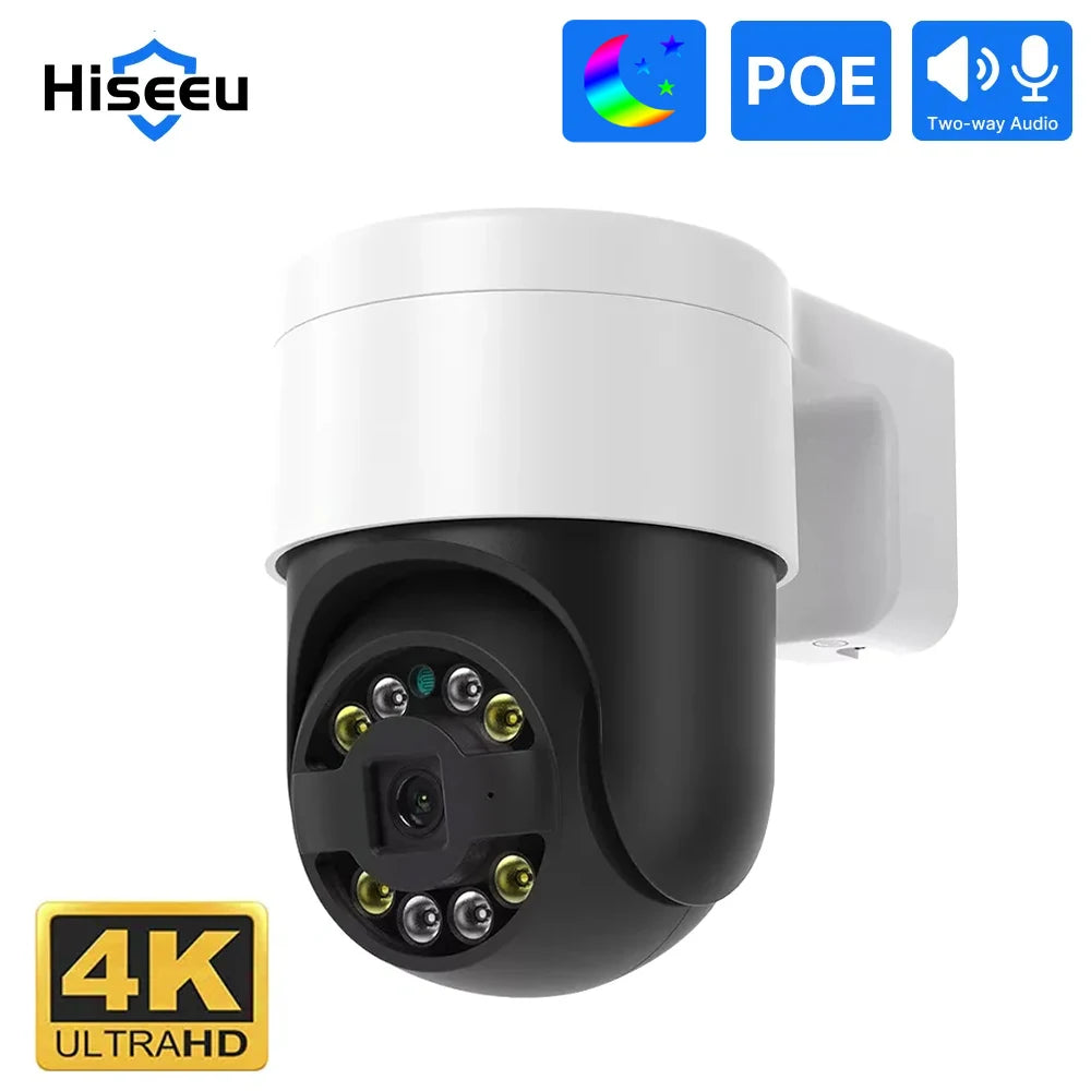 8MP 4K POE PTZ IP Camera with Color Night Vision