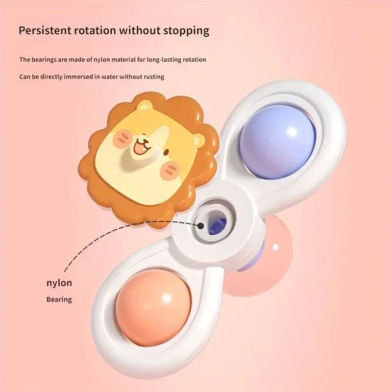 3PCS Suction Cup Spinner Toy for Bath