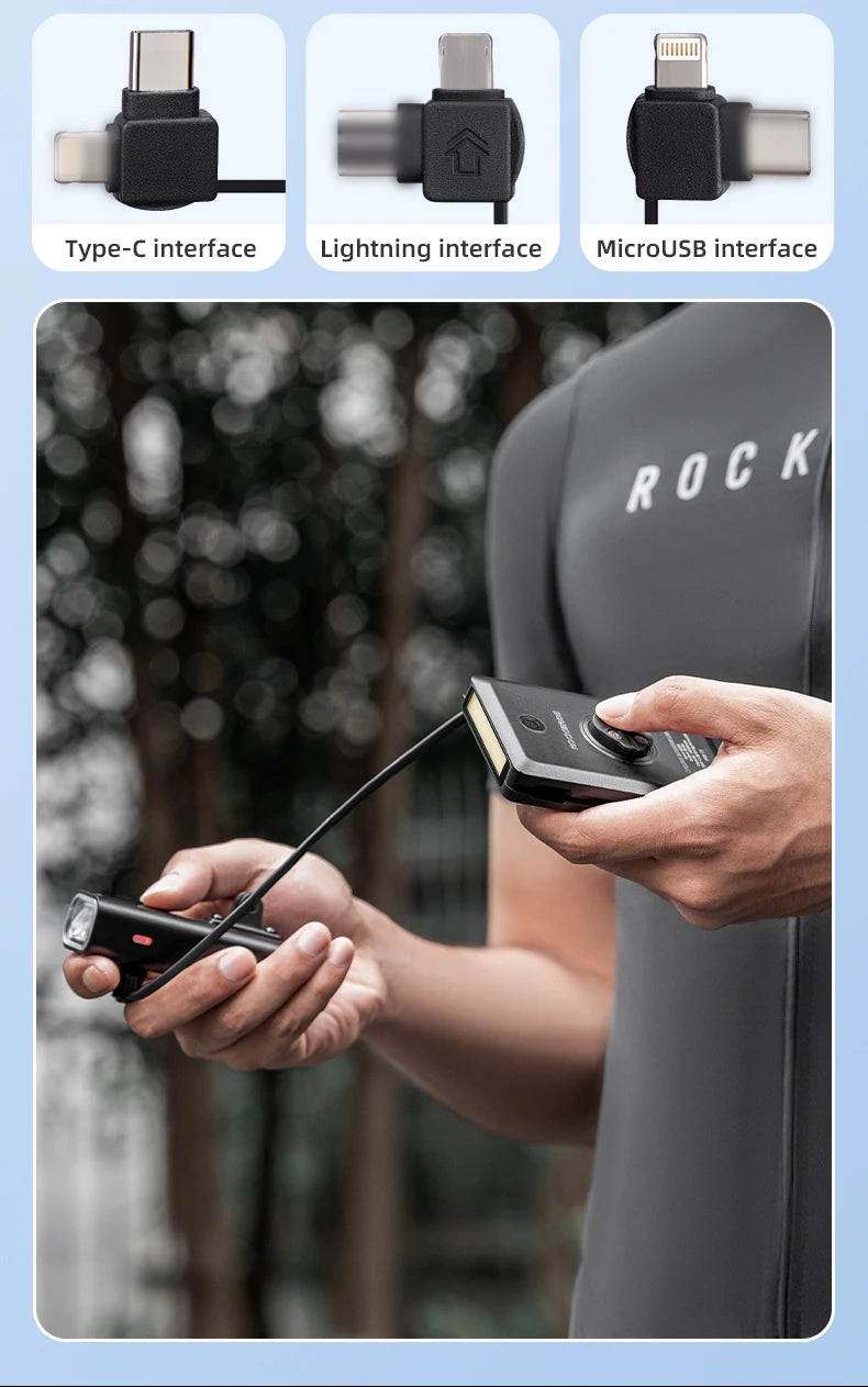 Bicycle Front Light RL-S2, IPX6 Waterproof 10000mAh