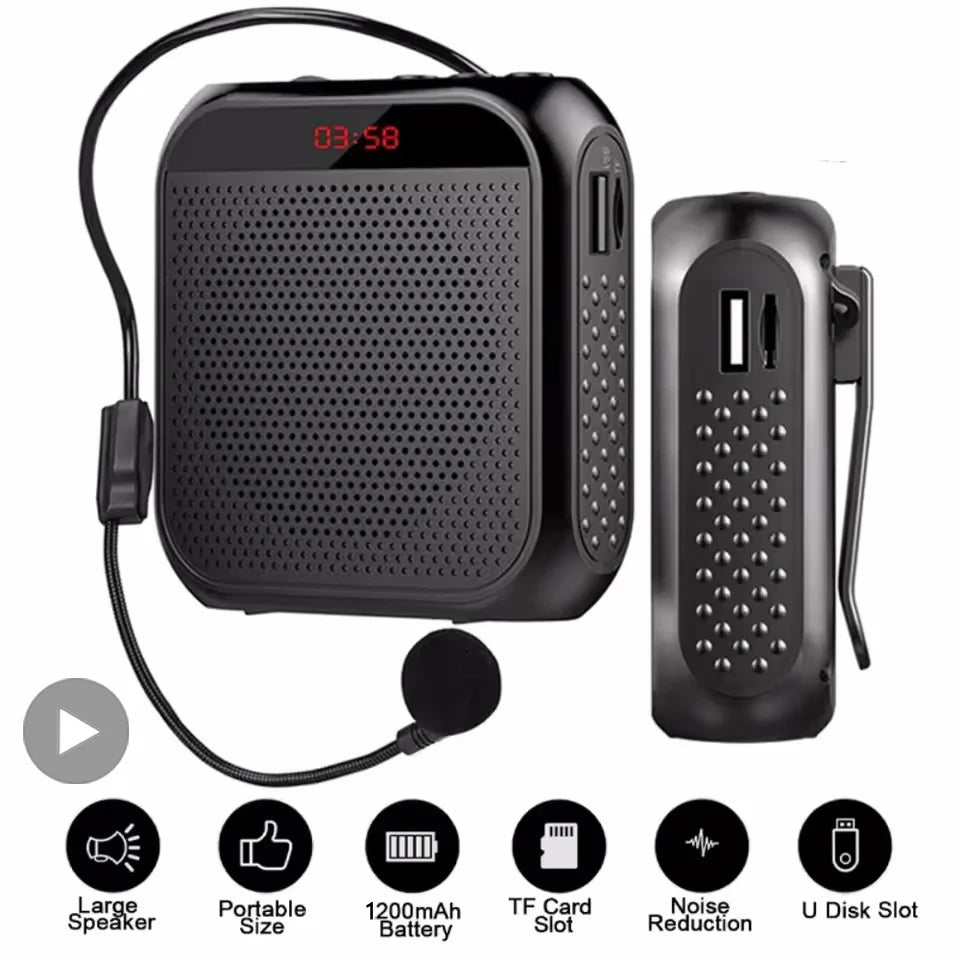 Portable Voice Amplifier with Microphone