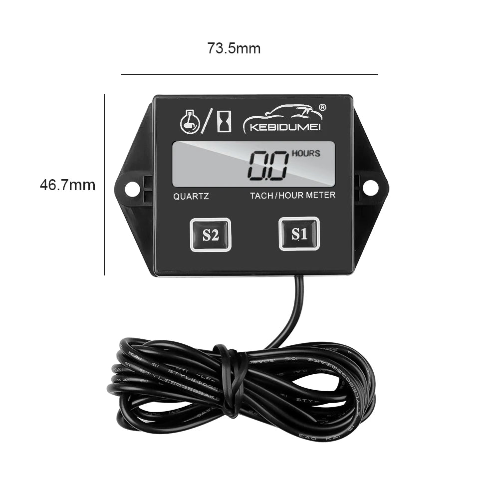 Digital Engine Tachometer and Hour Meter
