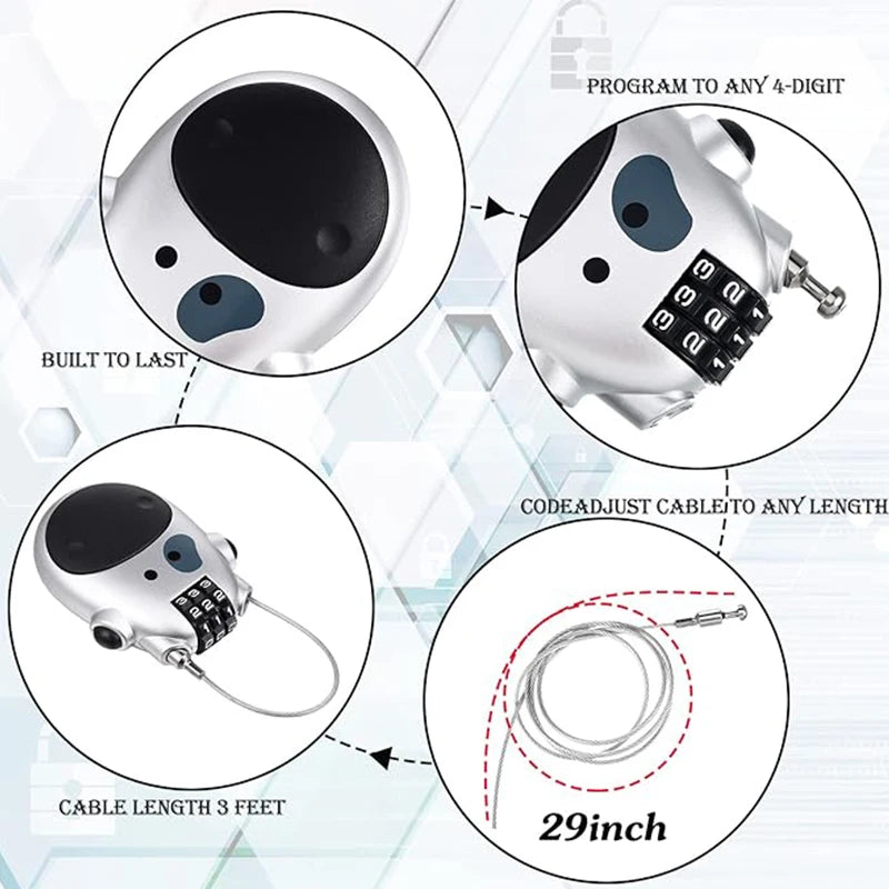 Three-Digit Combination Cable Lock