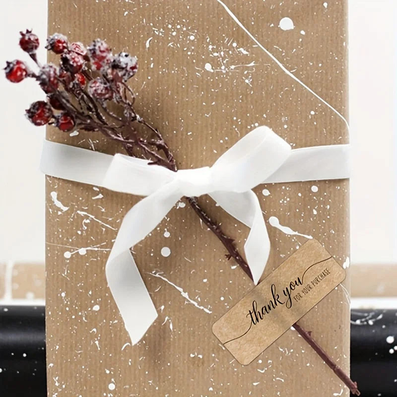 Adesivi Grazie per il tuo ordine – Etichette di chiusura in carta Kraft