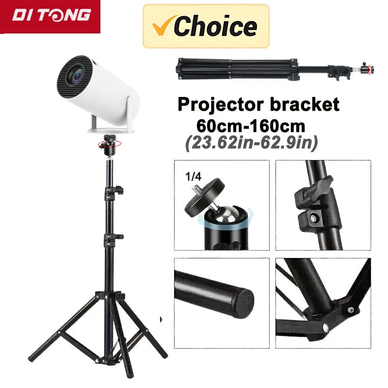 DITONG Extendable 160cm Projector Bracket Travel Tripod Photographic Lighting Stand for Magcubic HY300Pro & HY320mini Projector