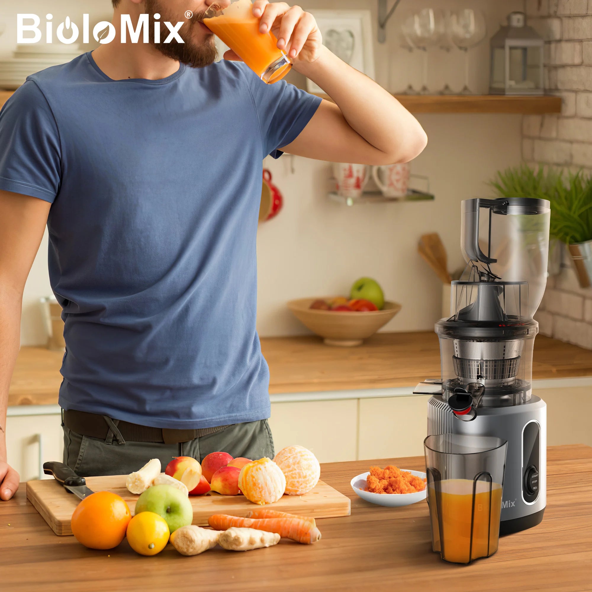 Cold Press Juicer with 75mm Feed Chute and 200W Motor
