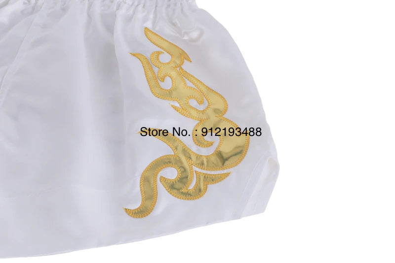 Muay Thai Shorts 2024 New Boxing Shorts Women Men Child Embroidery Kickboxing Training Pants Sanda Martial Arts Fight Equipment