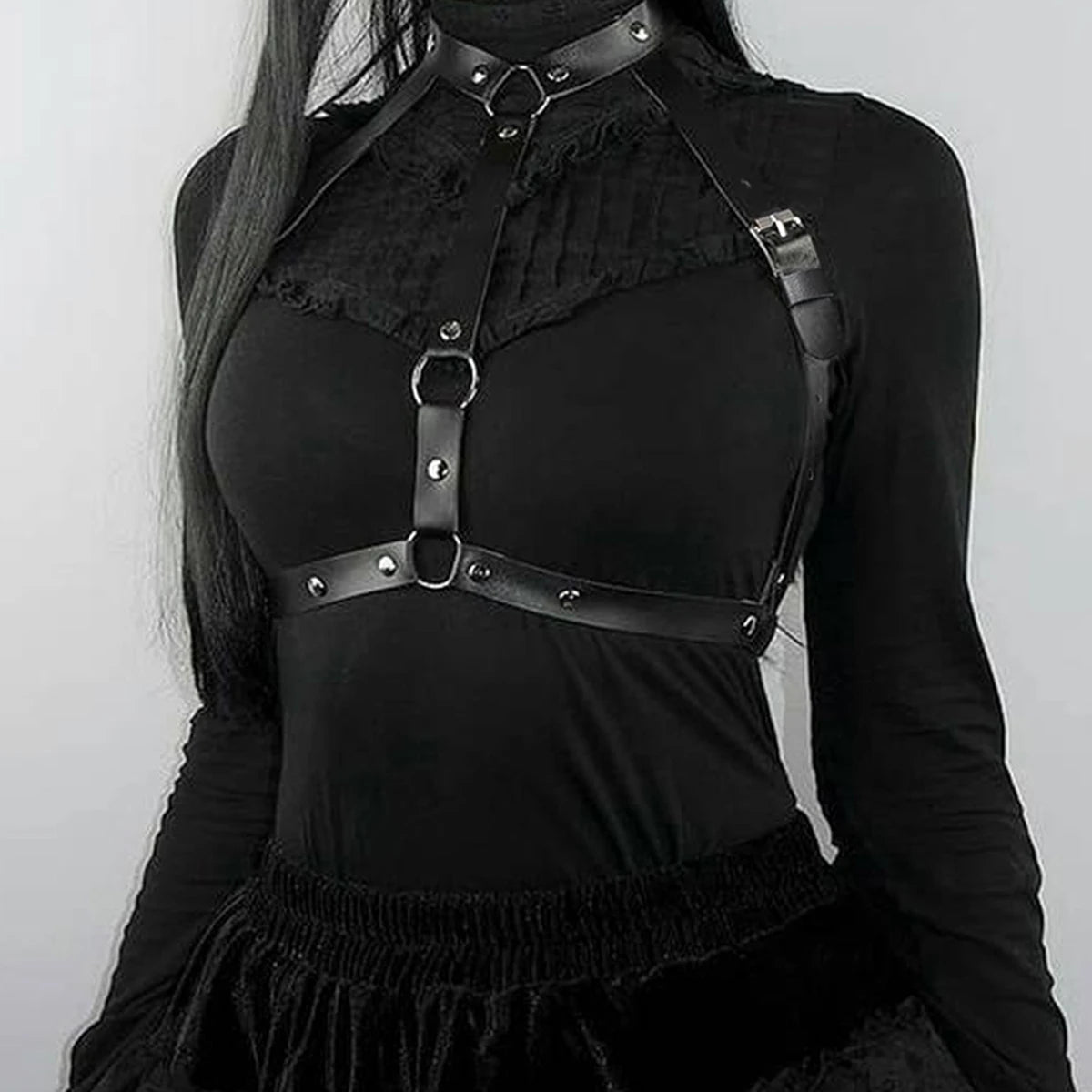 Fashion Belt Street Style Chest Harness Belt Suspenders for Women Decoration Punk Rock Leather Belt Gothic Clothing Accessories