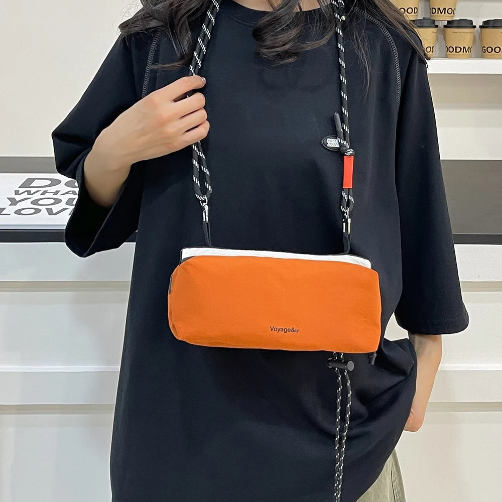 Nylon Crossbody Water Bottle Bag, Lightweight Shoulder Sling