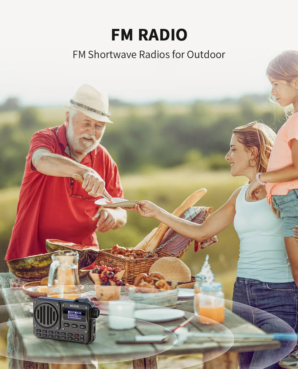 MLOVE BV800 Super-Portable Bluetooth Speaker with FM Radio,LCD Screen Display, Antenna, AUX Input, USB Disk, TF Card, MP3 Player