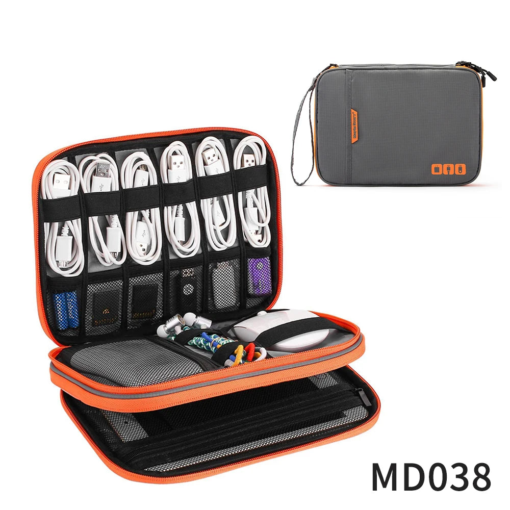 Double-Layer Travel Electronics Organiser