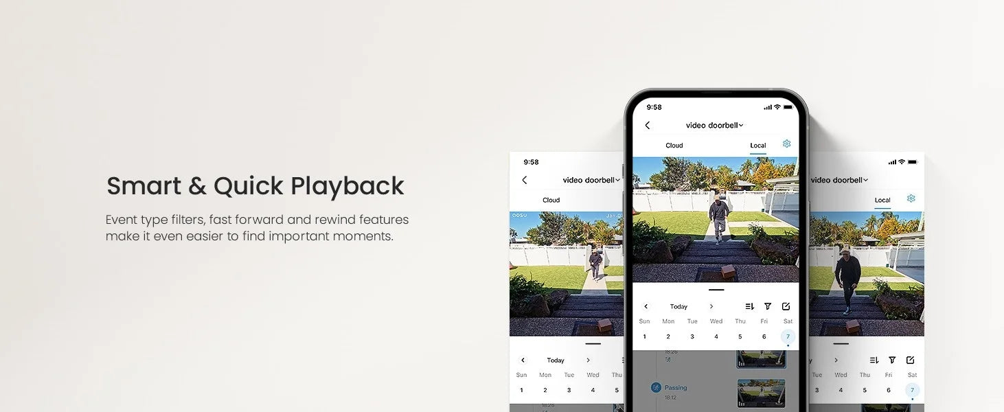 AOSU 3MP WiFi Video Doorbell with 2K Clarity and AI Detection