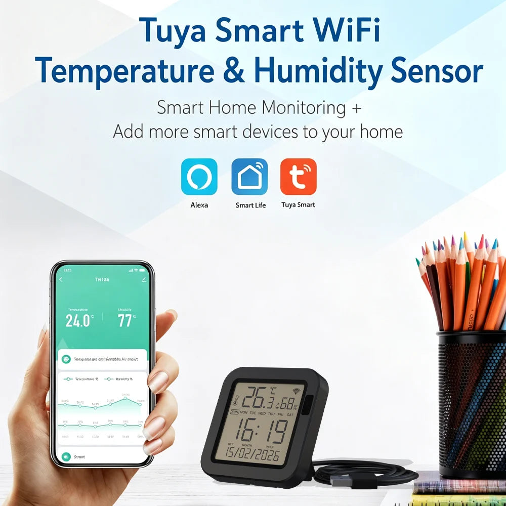 Tuya WiFi senzor temperature in vlage