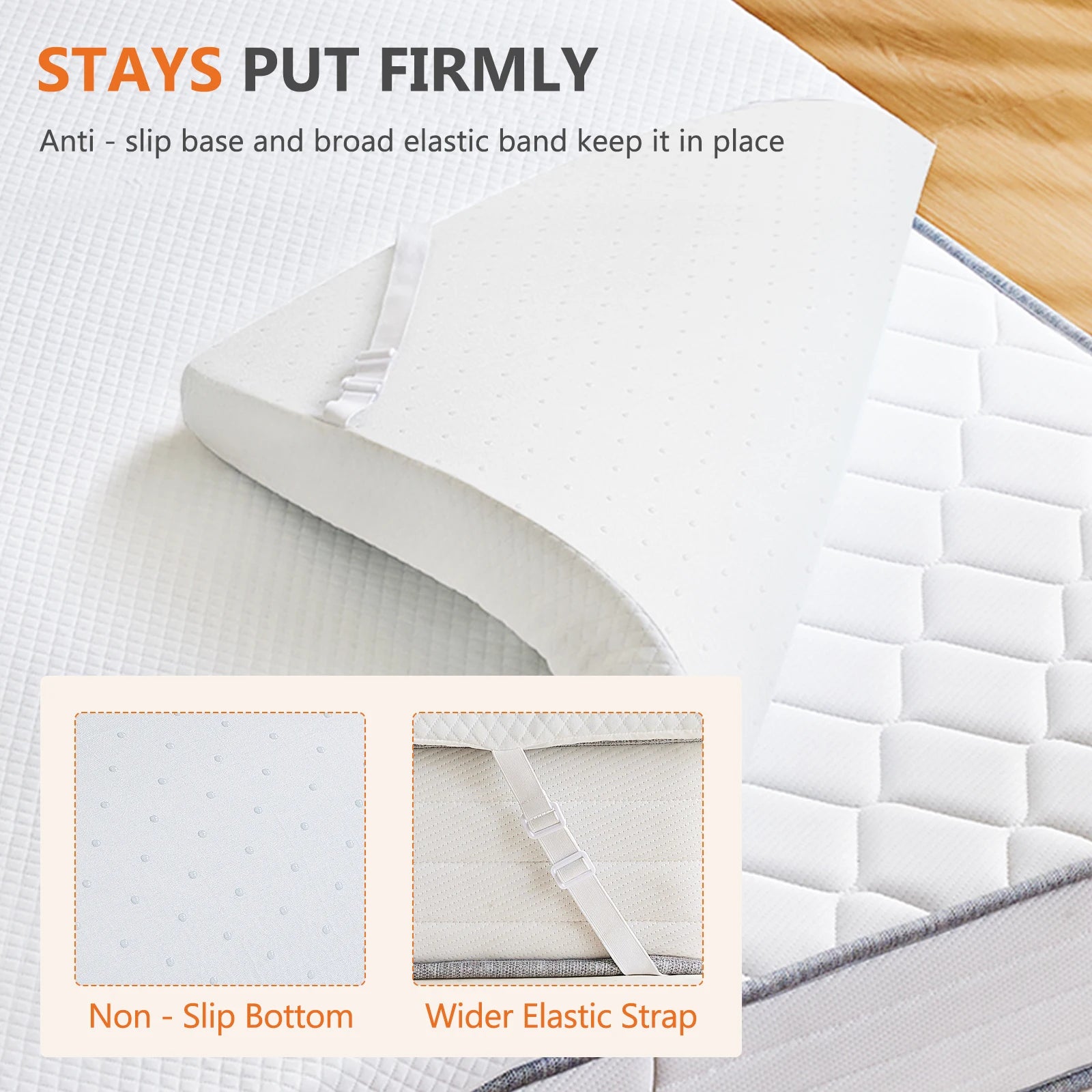 4-Inch Memory Foam Mattress Topper with Cooling Gel Cover
