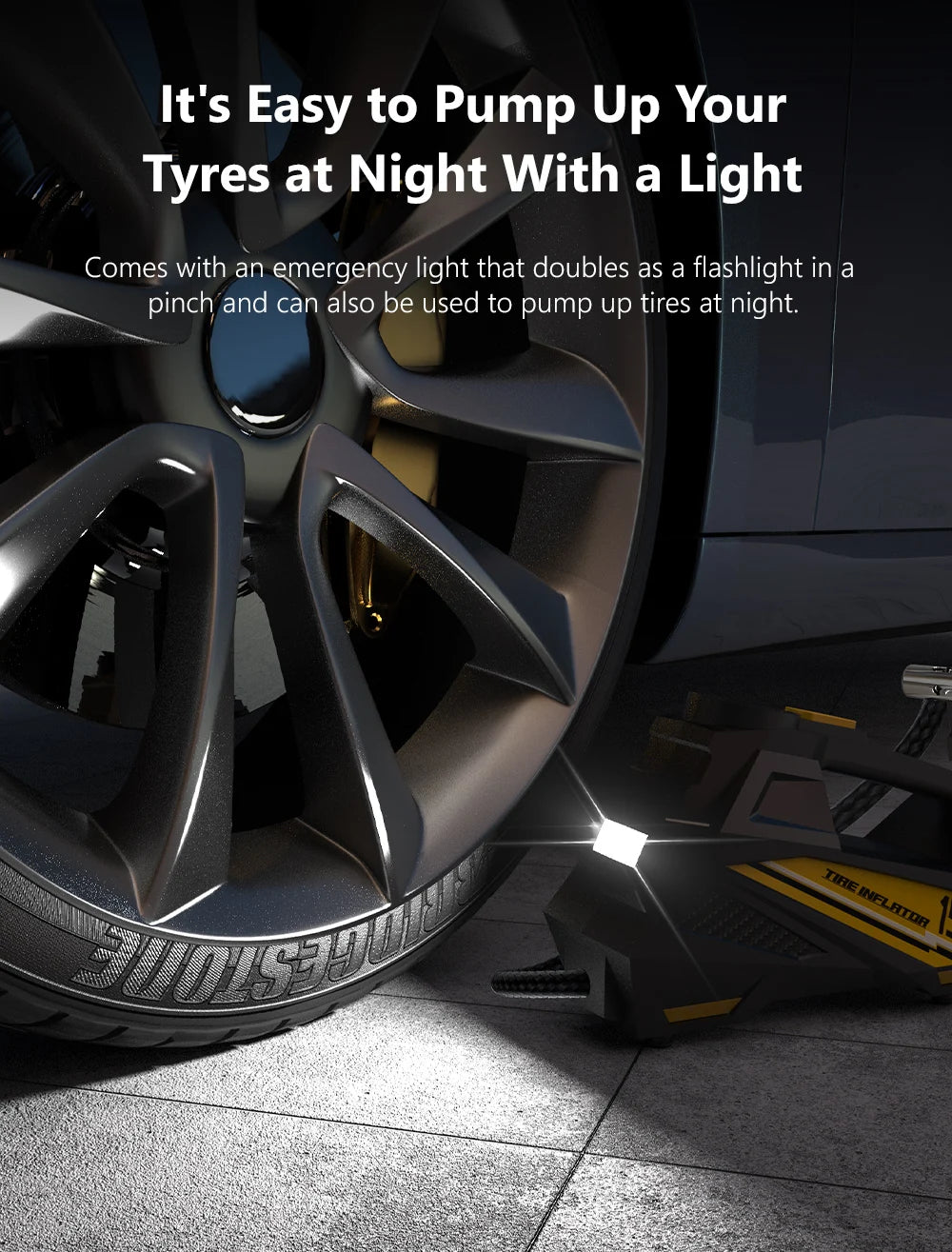 Corded Portable Car Air Pump 12V 150PSI Tire Inflator