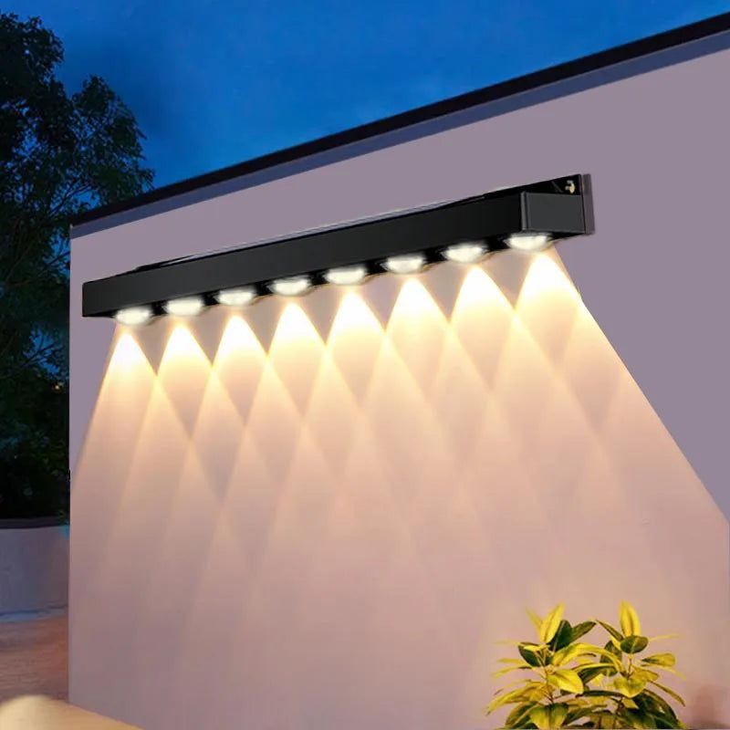 Solar Wall Accent Lights, 4/8-LED Options