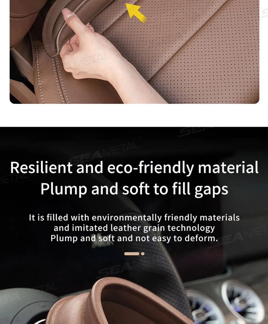SEAMETAL Plug-In Car Seat Gap Filler Elastic Polyurethane Seat Crevice Filling Strip Universal Seat Blocker Prevent Dropping