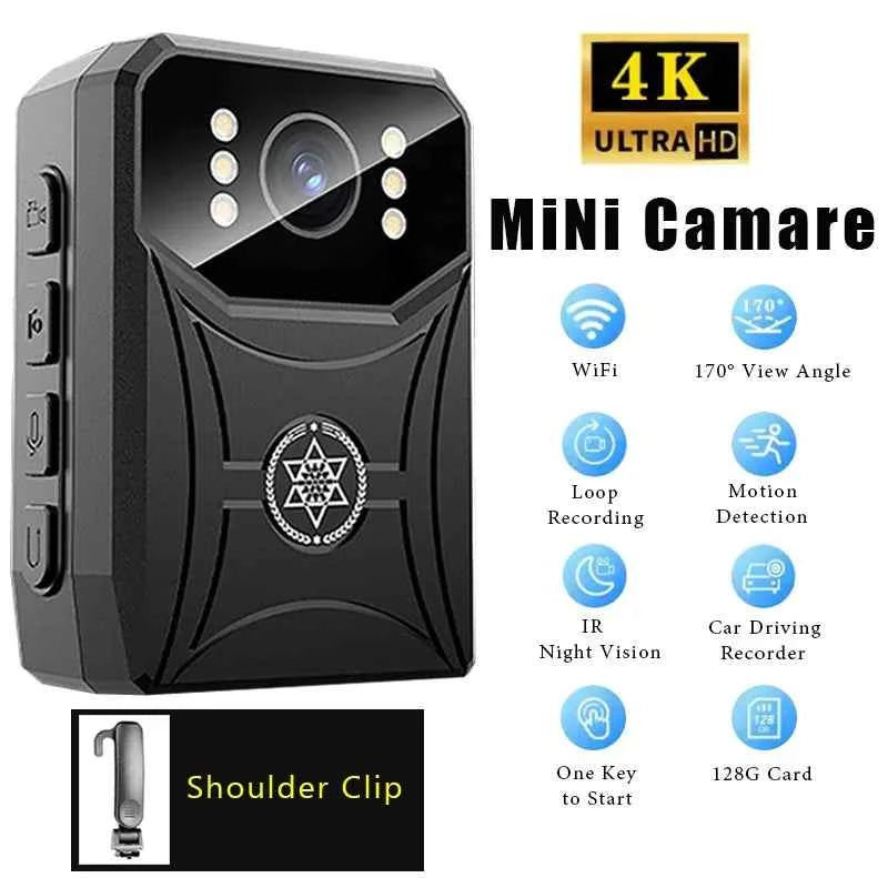 Portable Body Camera with 2-Inch Screen and Recording Options