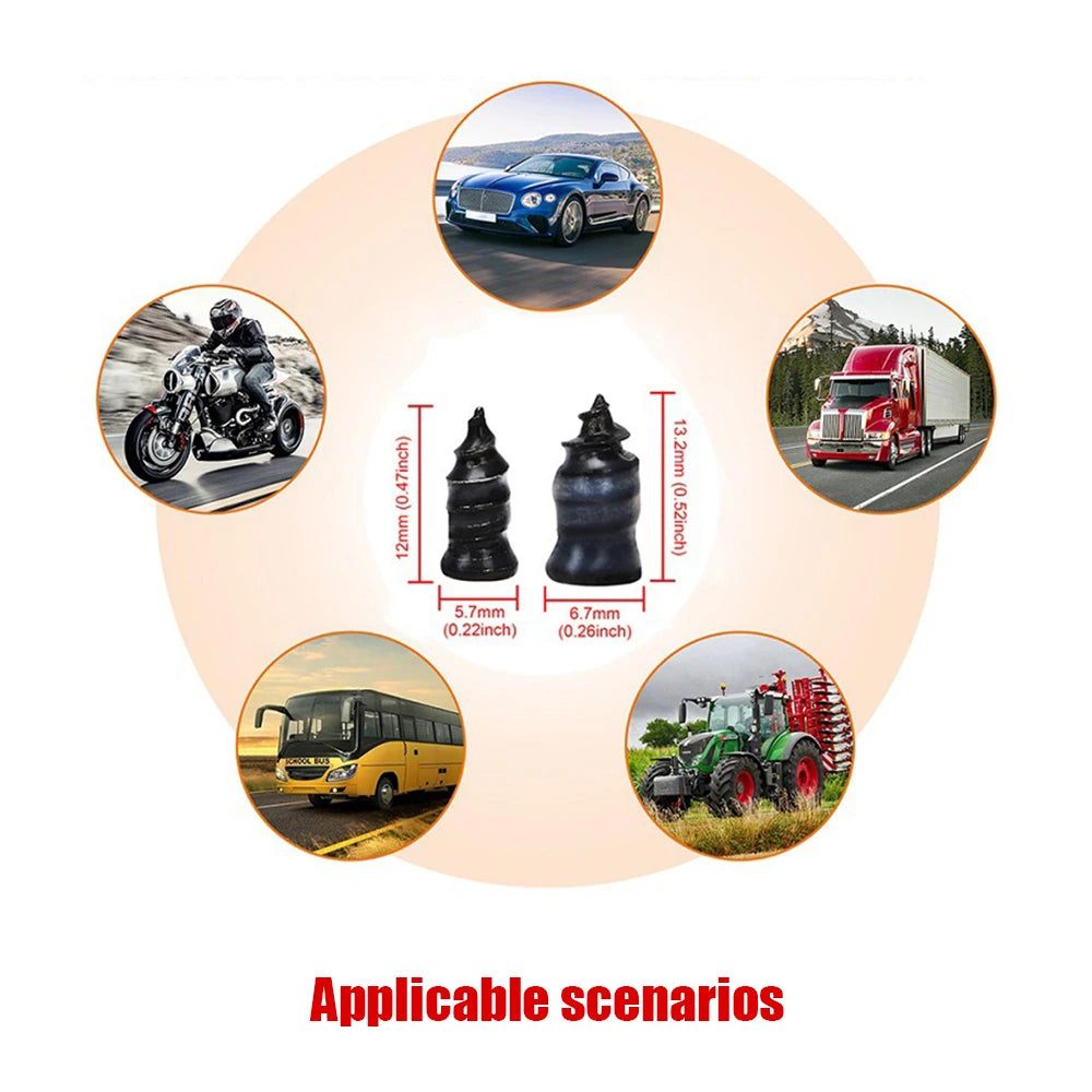 21-10PCS Vacuum Kit de réparation de pneu véhicule, clou en caoutchouc, ensemble universel, vis de pneu tubeless, outils de réparation, accessoires, kit pour moto et camion