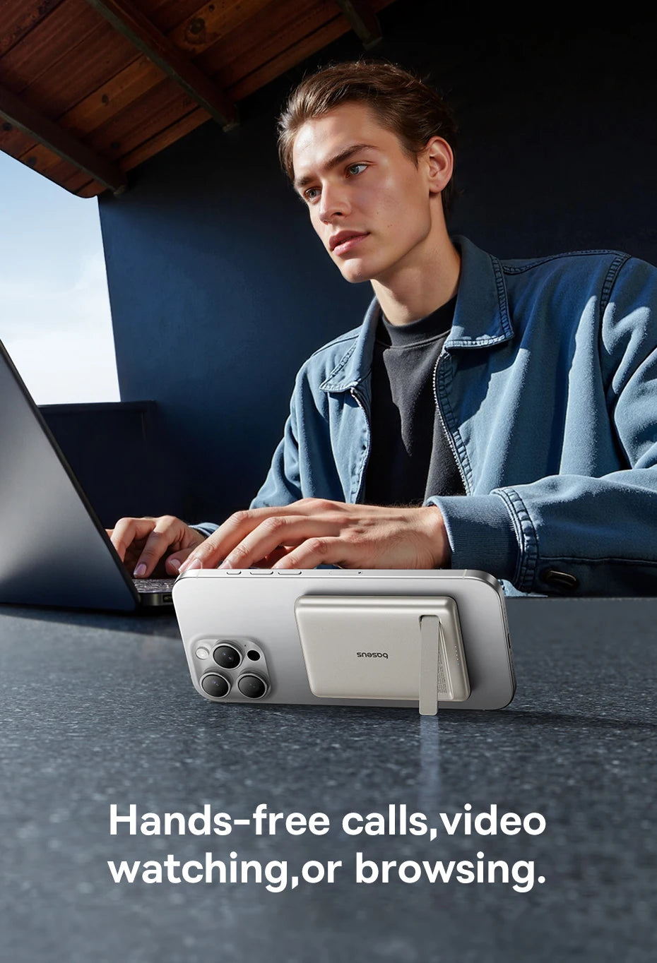 Baseus Qi2 Magnetic Power Bank with Kickstand 5000mAh