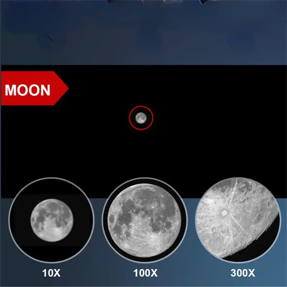 HD monokularny teleskop 10-300x zoom przenośny
