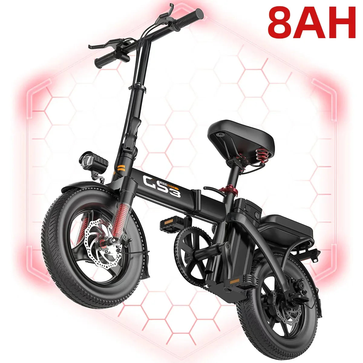 14" elektrické bicykel 500W 48V batéria 30 km dojazd kompaktný dospelý elektrobicykel