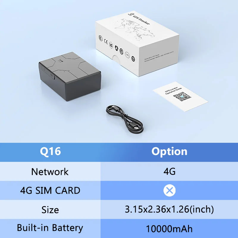 4G 20000/10000 mAh GPS Vehicle Tracker Vibration Geo-Fence Alarm Strong Magnet Long Standby Battery with Free APP
