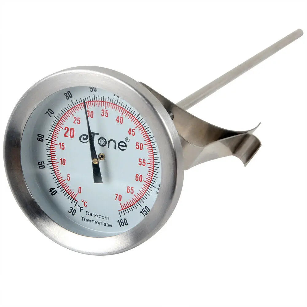 Darkroom Dial Thermometer with Container Clip