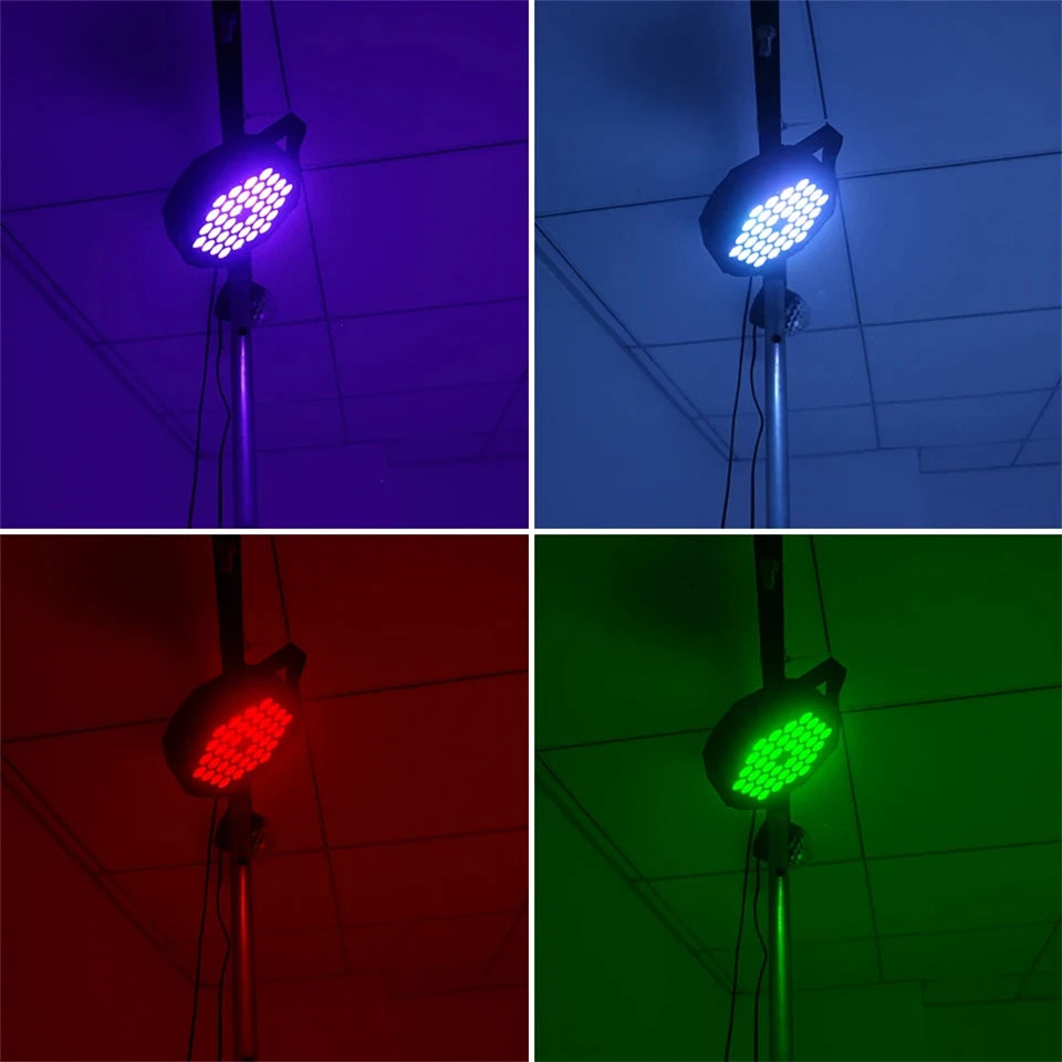 Set da 4 Punti Luci Par DMX512 RGB a 3-in-1 da 36 LED
