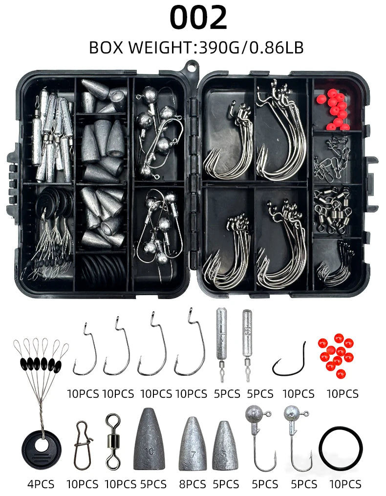 Set di accessori da pesca Texas Rig ShareShark — 132/133 pezzi