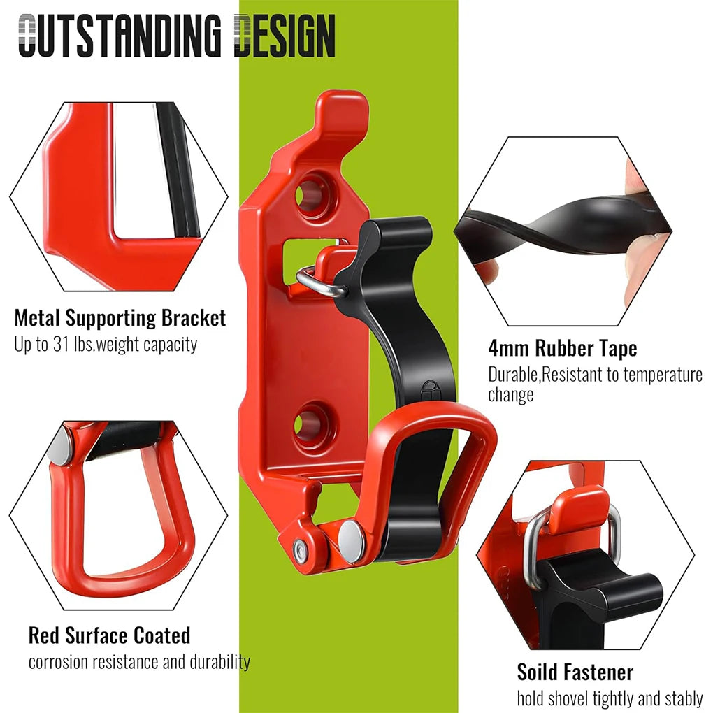 2STÜCK Shovel Halter Für Dachgepäckträger Halter Shovel Halter Halterung Wandmontage Strapazierfähig Orange