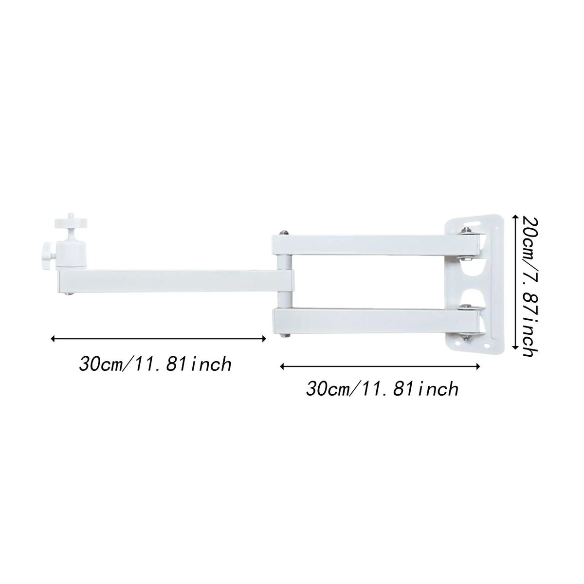 Projector Wall Mount Bracket Heavy Duty 360° Rotatable Universal Foldable Projector Shelf with 1/4" Ball Head for Office Home