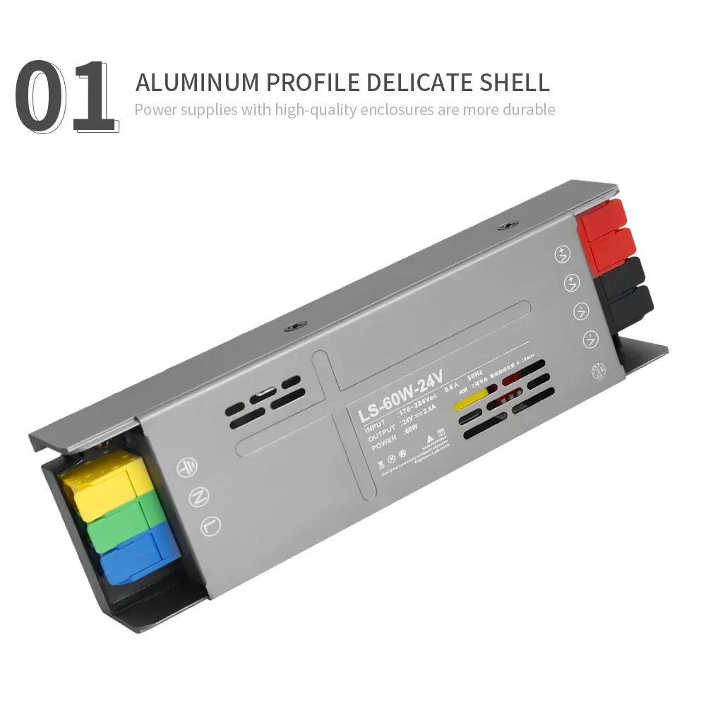 Alimentation pour bande LED 12 V ou 24 V, 60–400 W