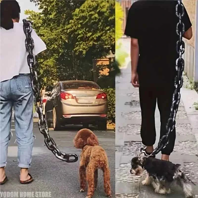 1 Piece Set 70 Inch Fun Dog Leash Prank Plastic Chain Photography Props Durable Decoration Cute Leash Pet Supplies Accessories