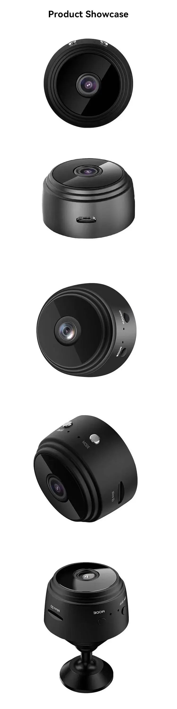 Mini WiFi bezpečnostná kamera A9 s diaľkovým monitorovaním cez aplikáciu