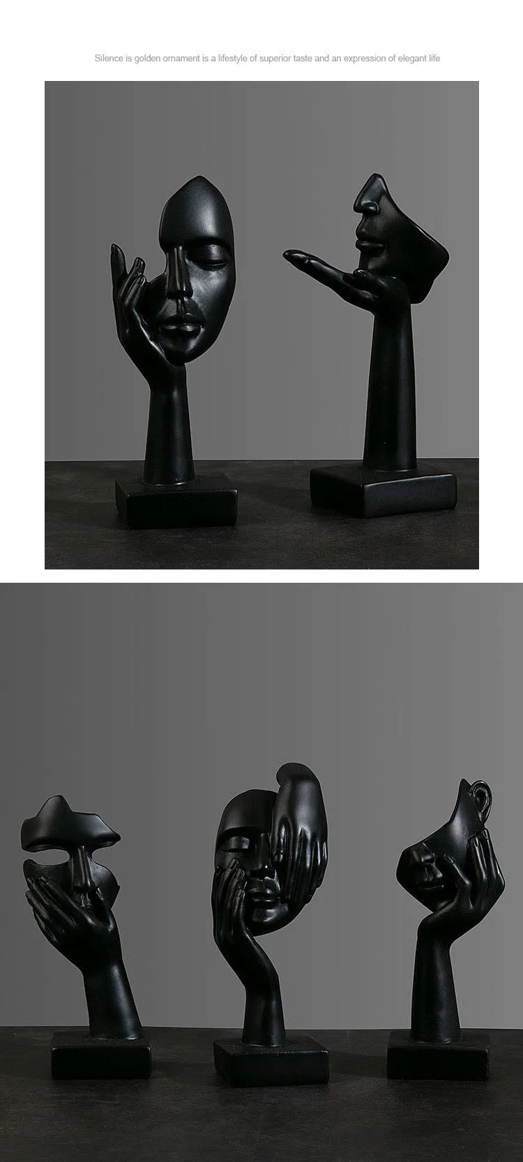 Resin Abstract Mask Statues European Miniature Figurines for Interior Home Office Study Desktop Figure Ornament Decor Gift