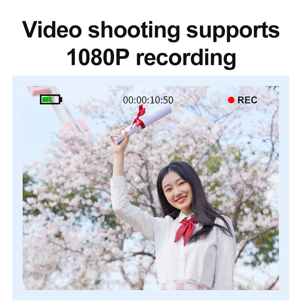 1080P vlogovacia kamera 96MP digitálna kamera s 16-násobným zoomom a IPS displejom