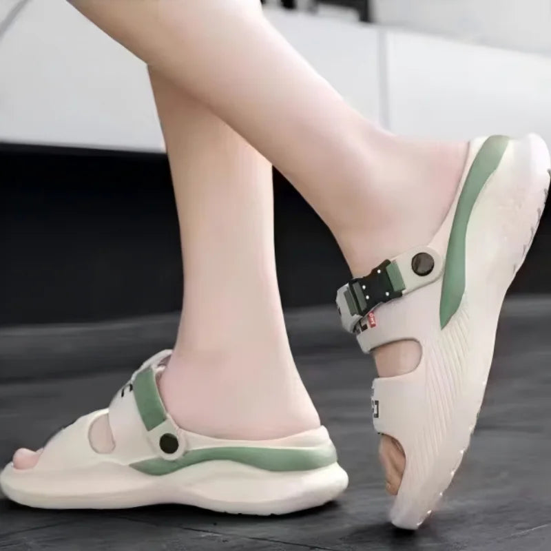 Anti-Slip Outdoor Sandals with Thick Soles