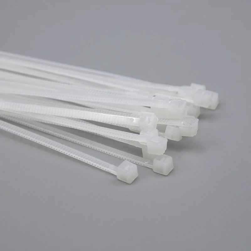 1000/100Pcs Plastic Nylon Cable Ties Self-locking Cord Ties Straps Adjustable Cables Fastening Loop Home Office Wire Zip Ties